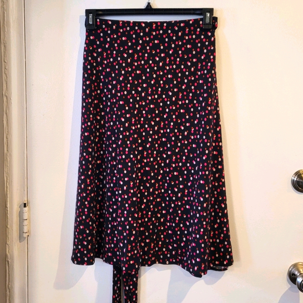 Leota Polka Dot Wrap Skirt - Picture 4 of 9